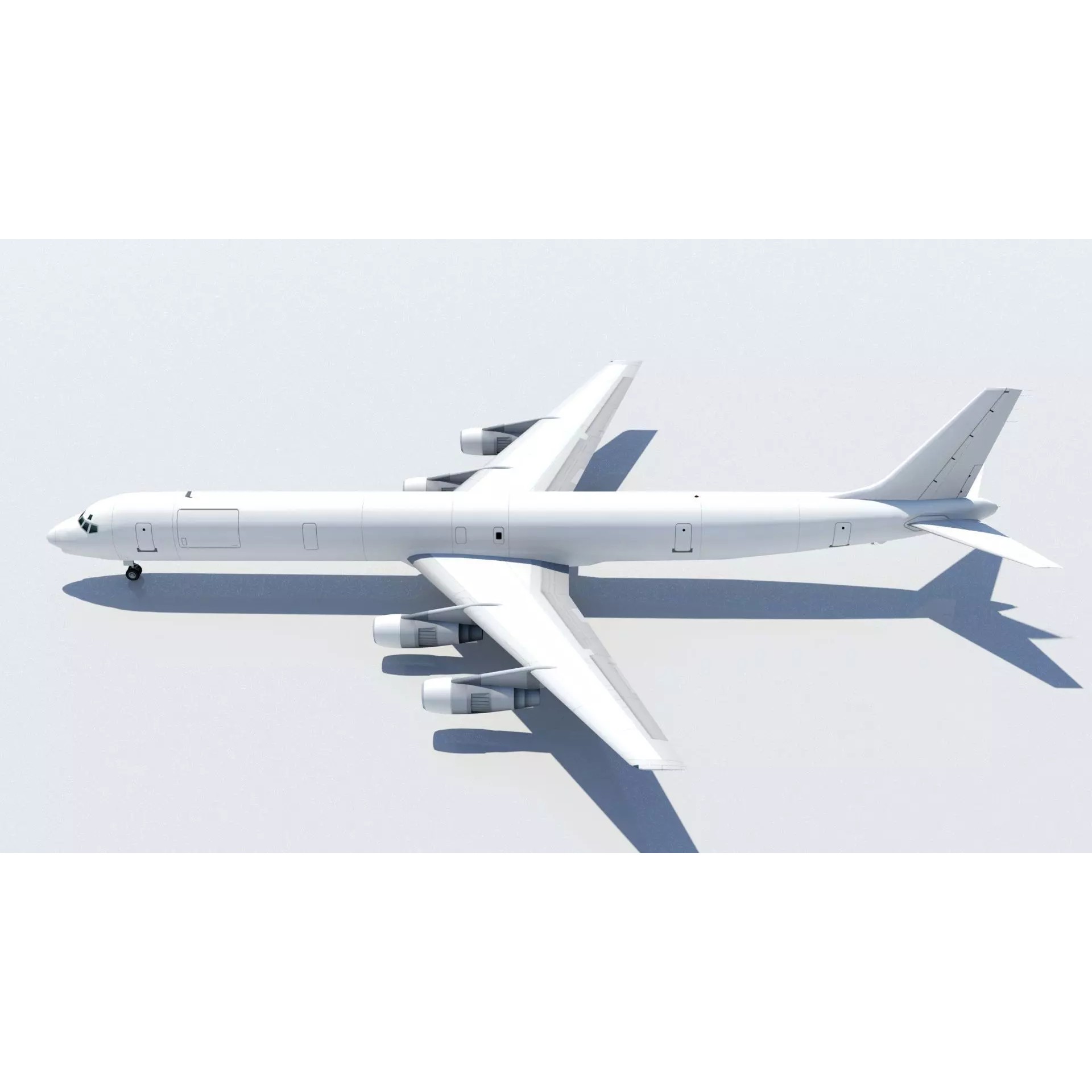 Douglas DC-8-61 Freighter - Low-Poly Static 3D Model - View 4