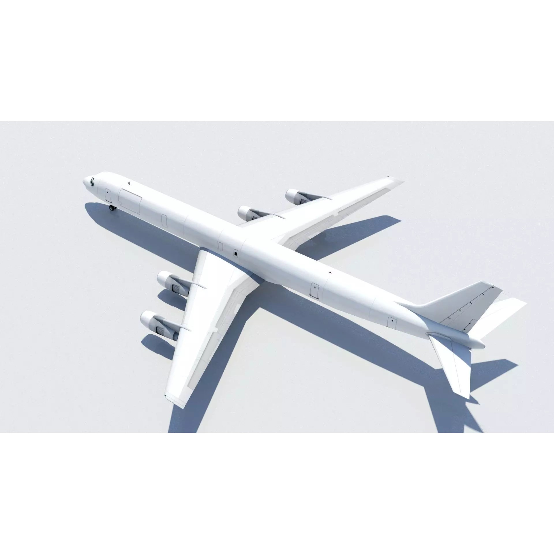 Douglas DC-8-61 Freighter - Low-Poly Static 3D Model - View 5
