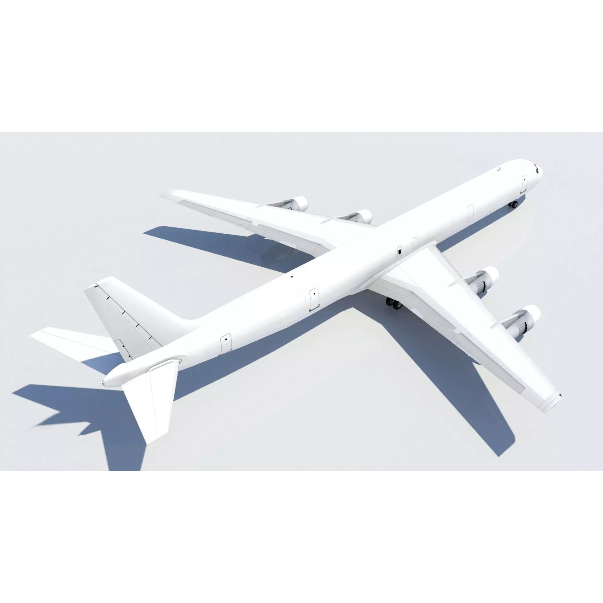Douglas DC-8-61 Freighter - Low-Poly Static 3D Model - View 6