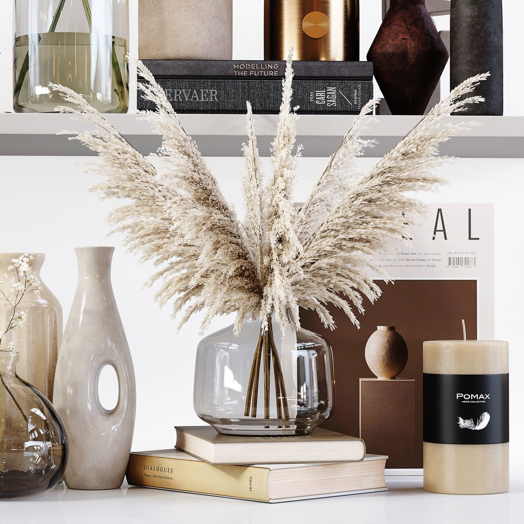 Decorative Set 189 3D Model – Low Poly Collection for Interior Design - View 4