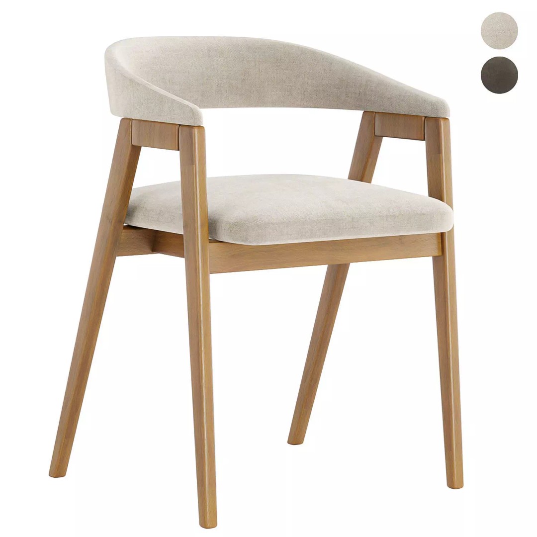 Trevor Chair 3D Model – Modern Fabric Armchair, PBR Textures - View 2