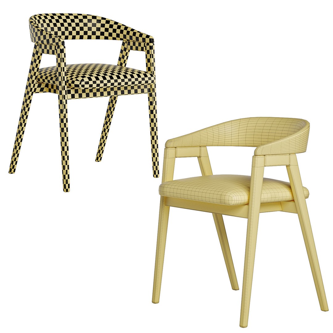 Trevor Chair 3D Model – Modern Fabric Armchair, PBR Textures - View 5