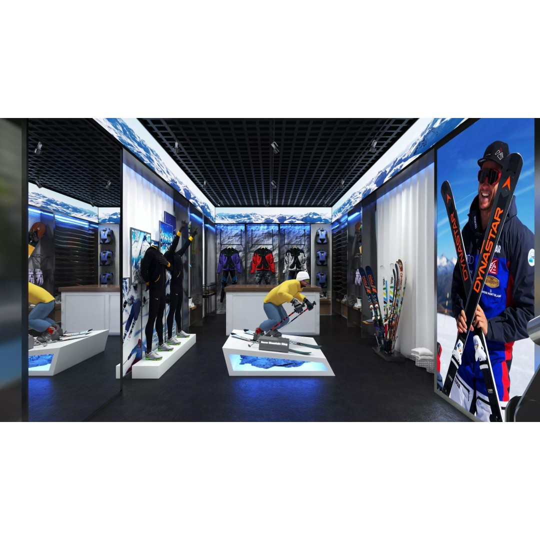 Ski Equipment Store 3D Model – Low Poly Game Asset, FBX, OBJ - View 2