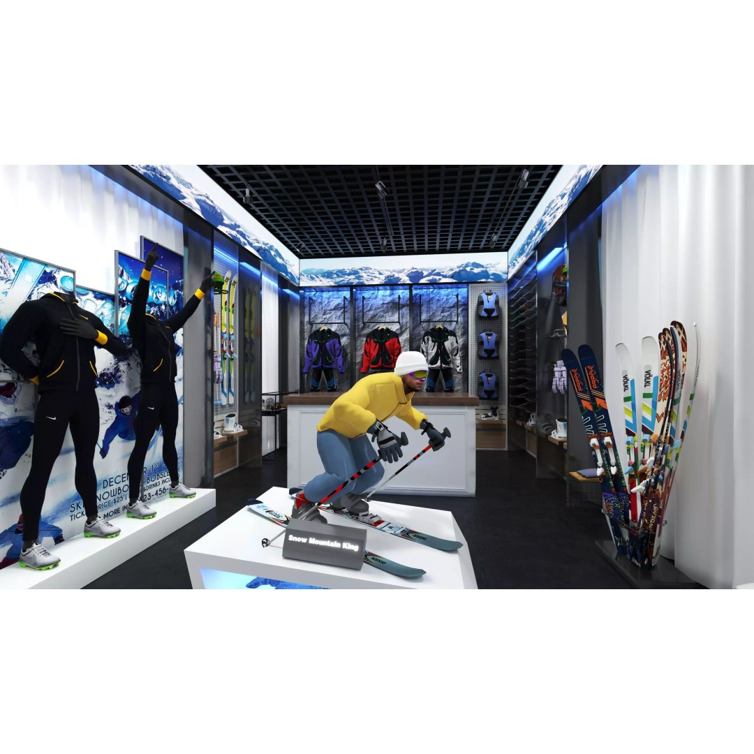 Ski Equipment Store 3D Model – Low Poly Game Asset, FBX, OBJ - View 3