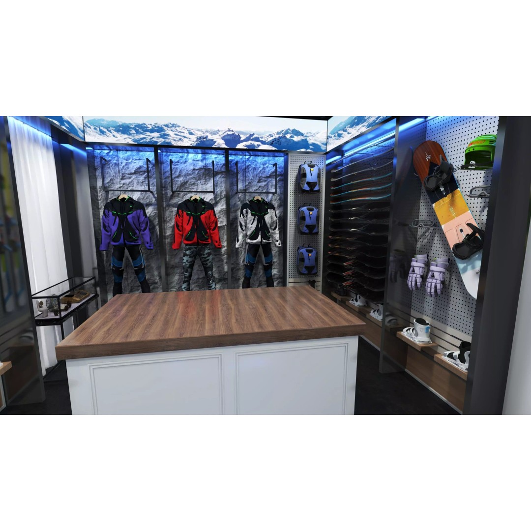 Ski Equipment Store 3D Model – Low Poly Game Asset, FBX, OBJ - View 9