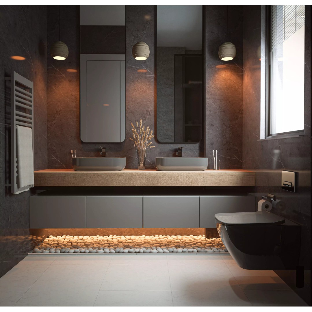 Contemporary Bathroom 3D Model – Luxury Interior Design, FBX - View 2