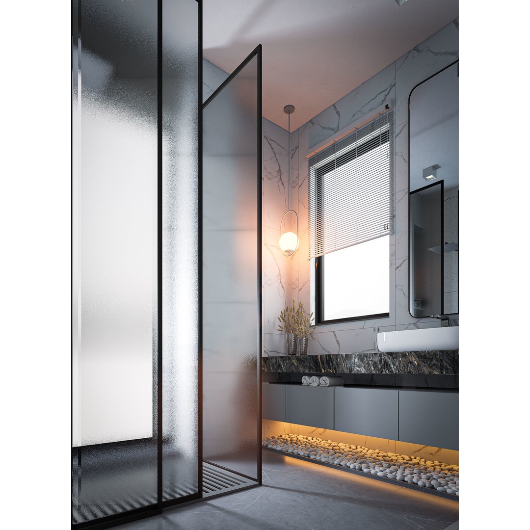 Contemporary Bathroom 3D Model – Luxury Interior Design, FBX - View 5