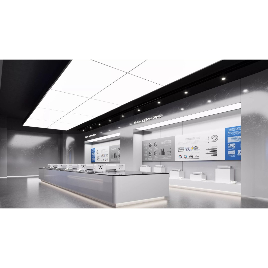 Automotive Parts Exhibition Hall 3D Model – Modern Showroom with PBR Textures - View 4