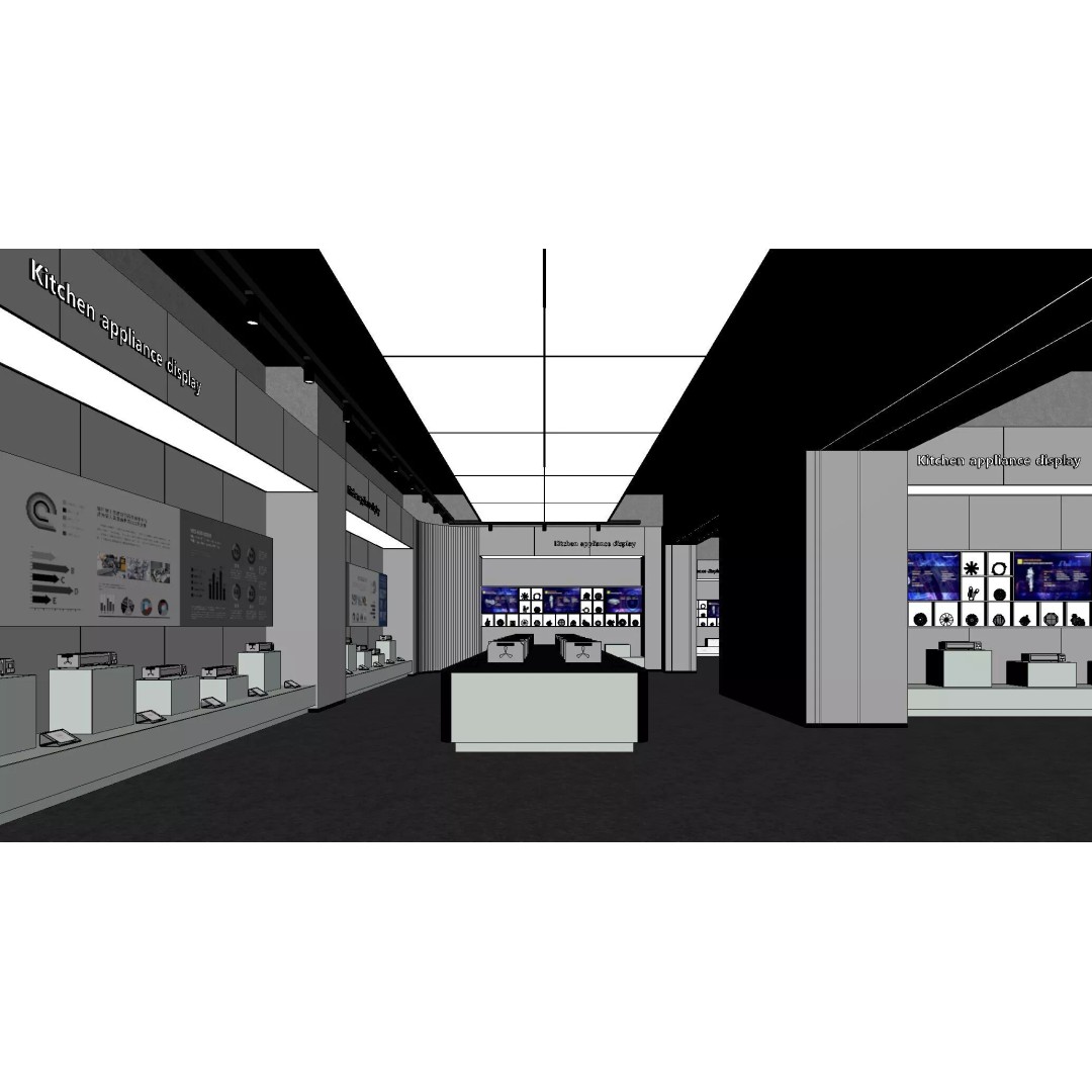 Automotive Parts Exhibition Hall 3D Model – Modern Showroom with PBR Textures - View 6