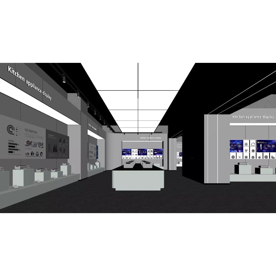 Automotive Parts Exhibition Hall 3D Model – Modern Showroom with PBR Textures - View 7