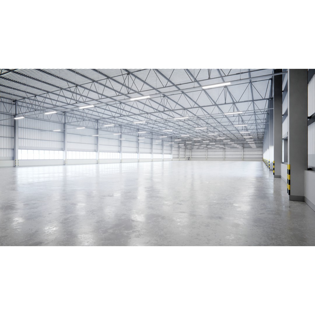 Warehouse Interior 3D Model – Low Poly PBR Game Asset, FBX, OBJ, Blender - View 3