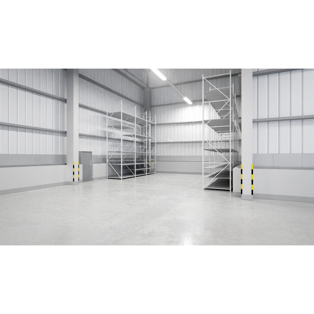 Warehouse Interior 3D Model – Low Poly PBR Game Asset, FBX, OBJ, Blender - View 5