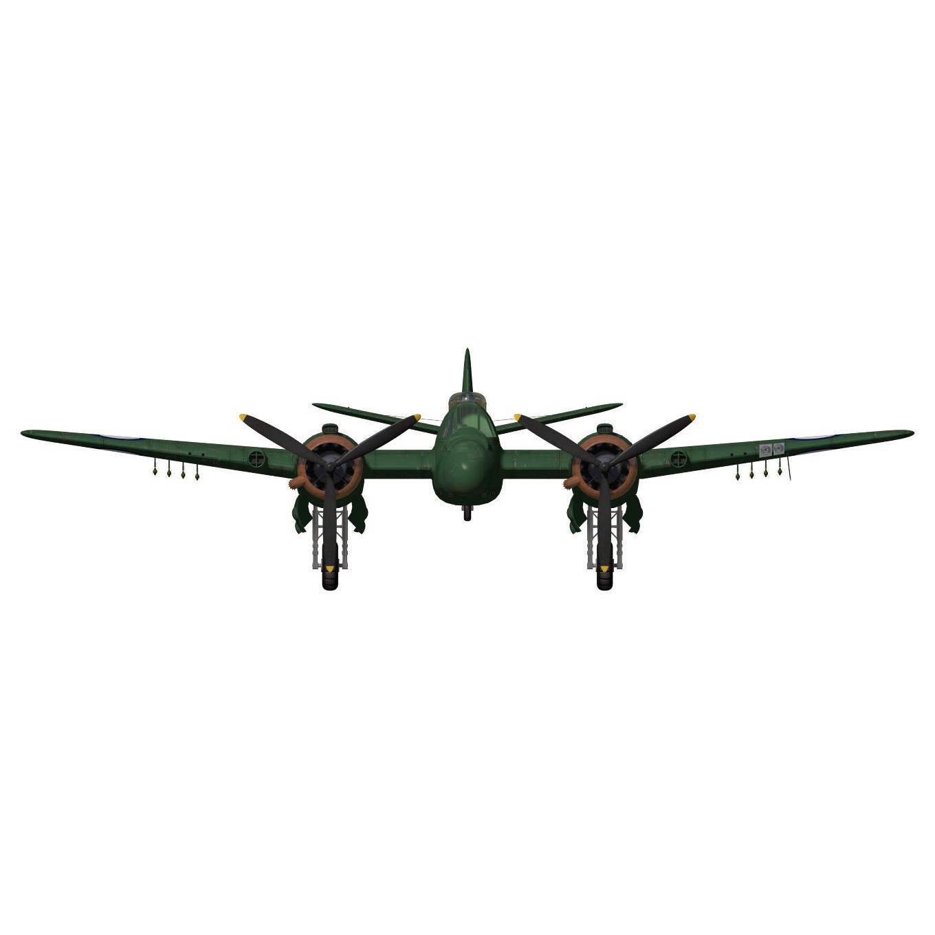 Bristol Beaufighter MKXXI - High-Poly 3D Model - View 13