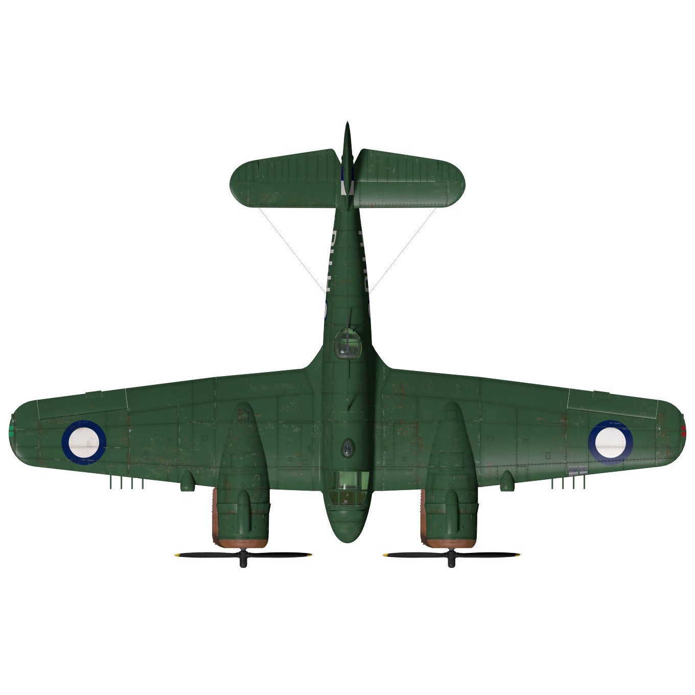 Bristol Beaufighter MKXXI - High-Poly 3D Model - View 14