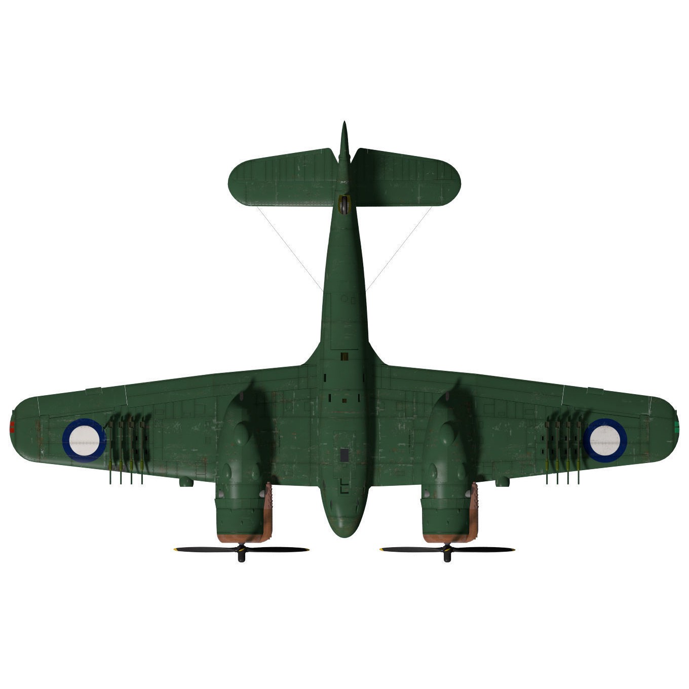 Bristol Beaufighter MKXXI - High-Poly 3D Model - View 15