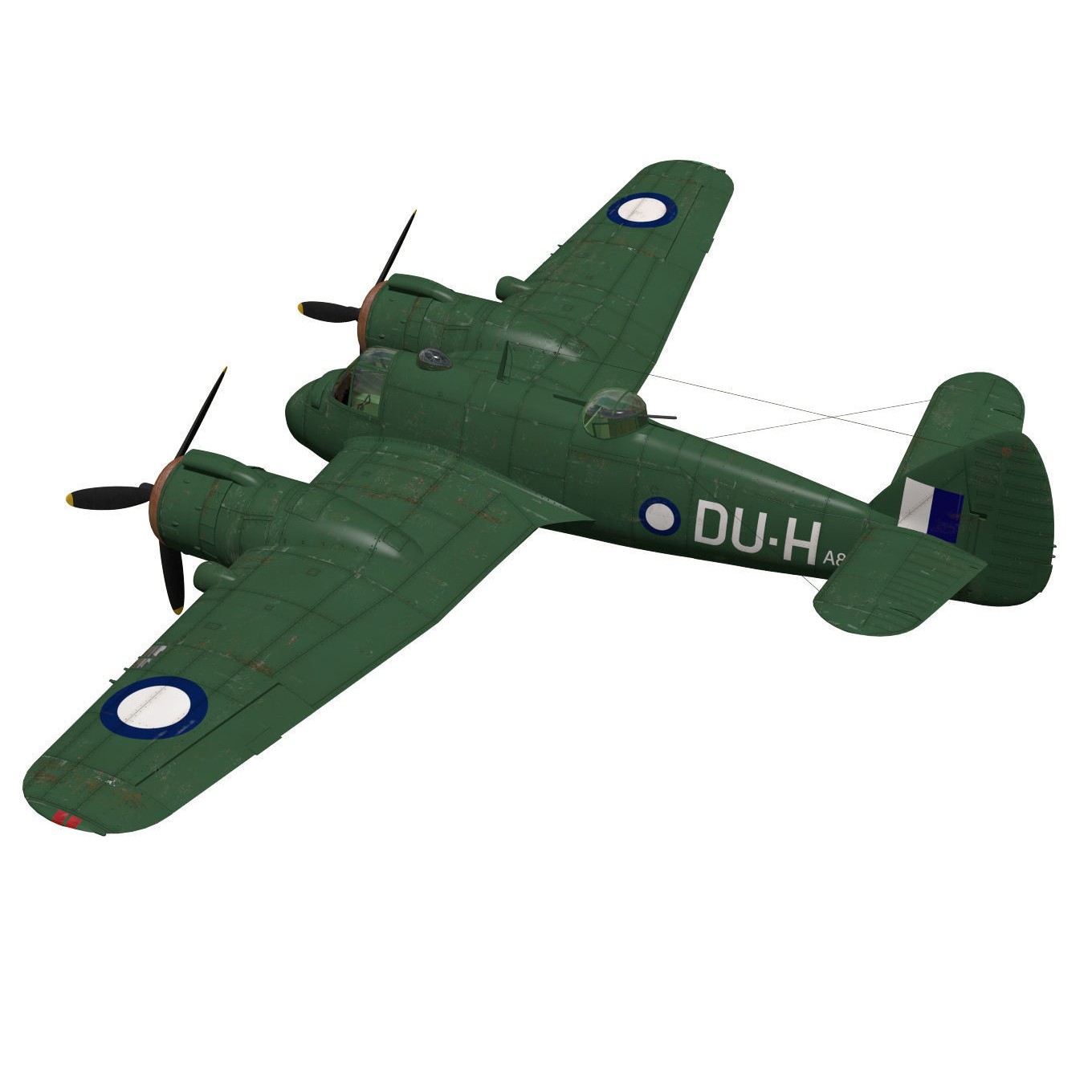 Bristol Beaufighter MKXXI - High-Poly 3D Model - View 3