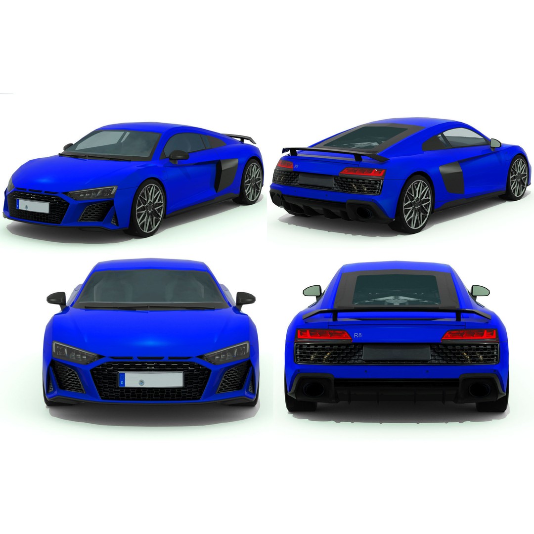Luxury Car 3D Model – Low Poly Game Asset, FBX, PBR Textures - View 12