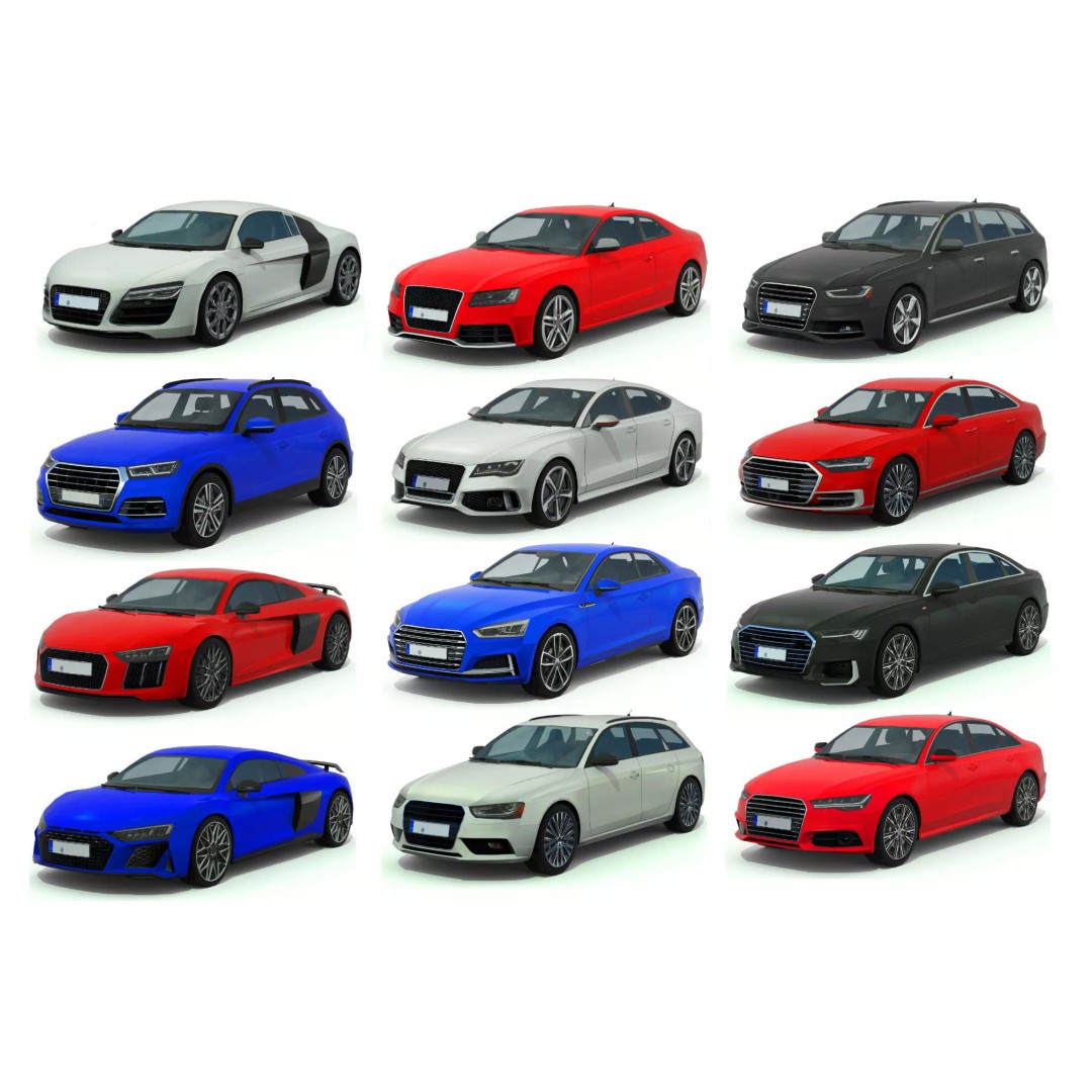Luxury Car 3D Model – Low Poly Game Asset, FBX, PBR Textures - View 2