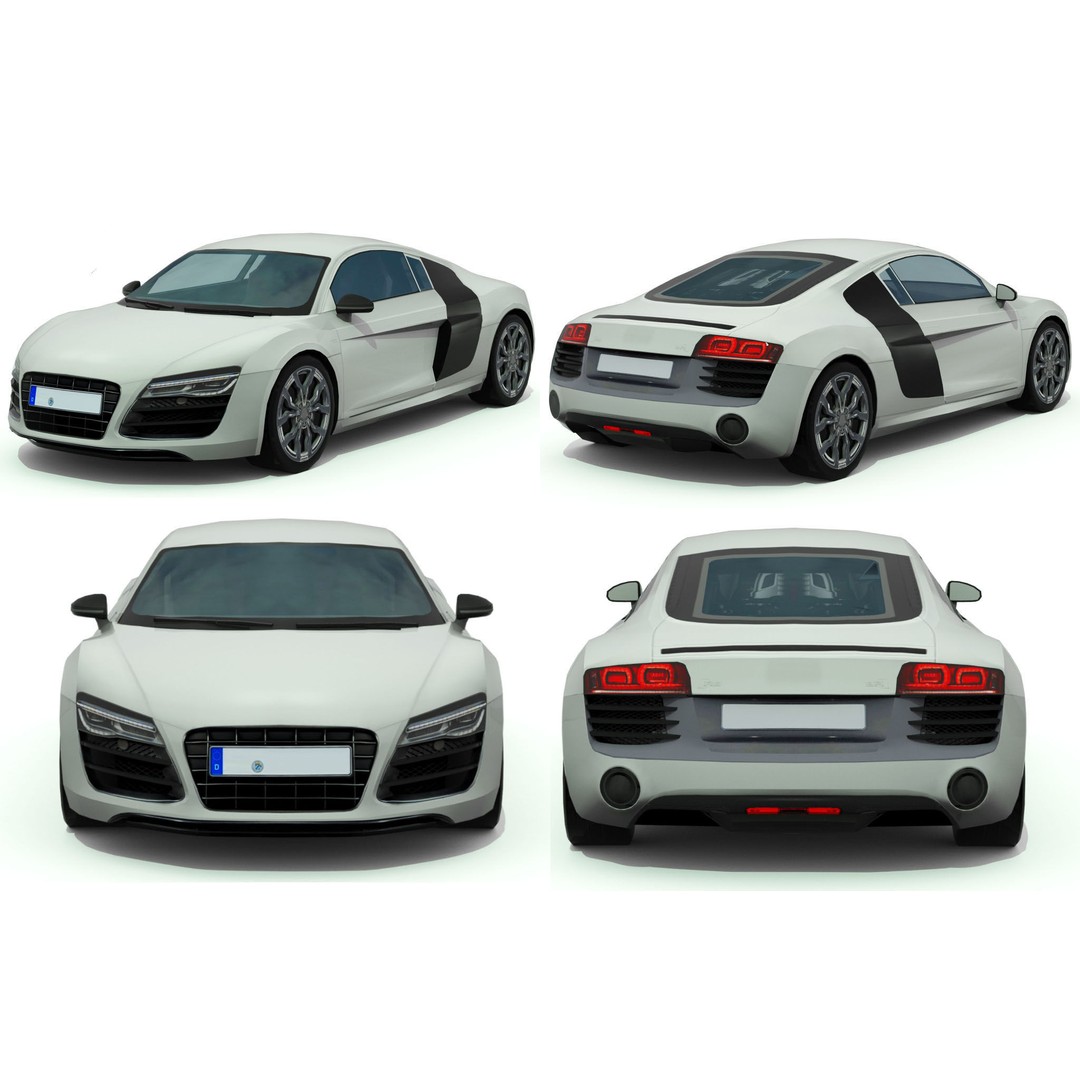 Luxury Car 3D Model – Low Poly Game Asset, FBX, PBR Textures - View 3