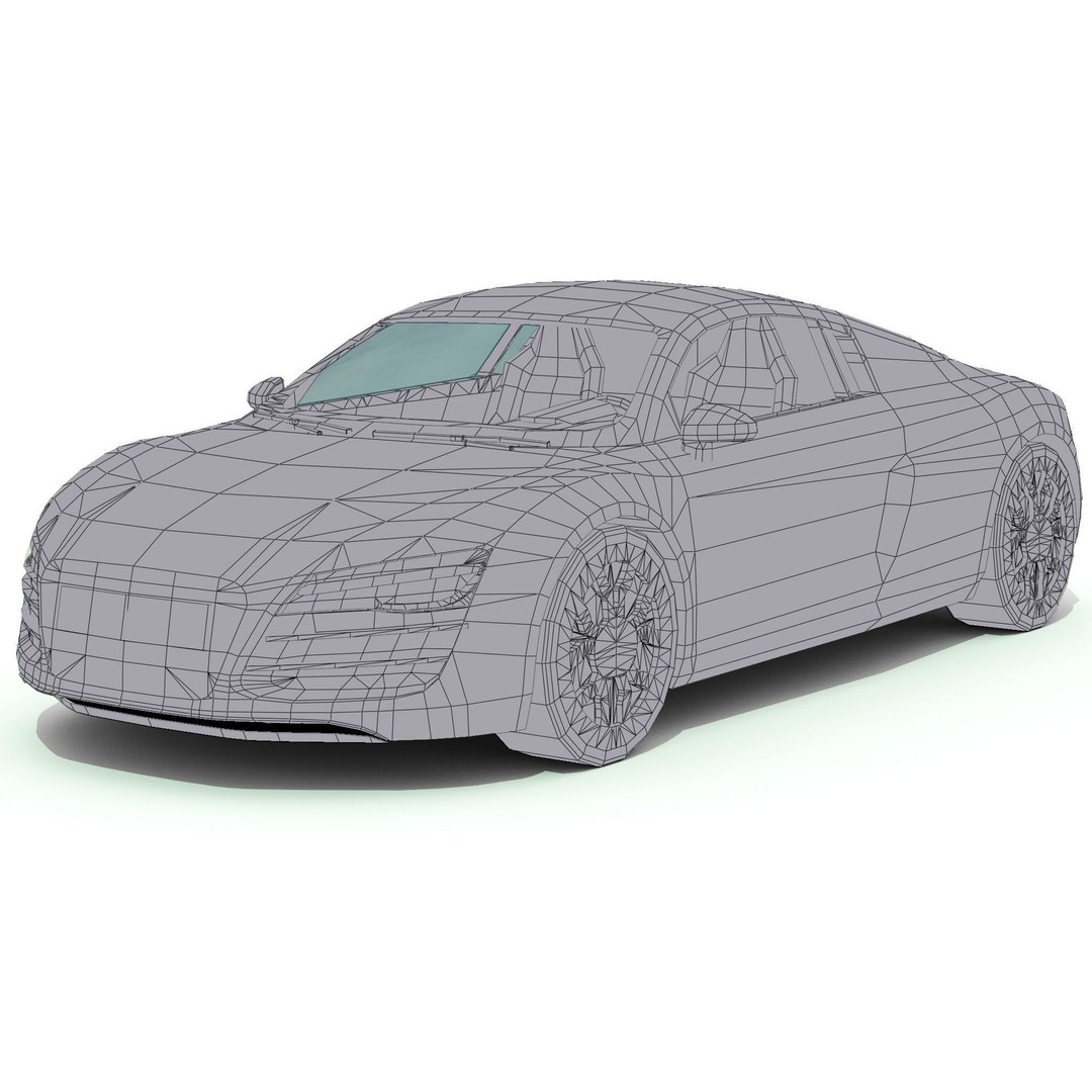 Luxury Car 3D Model – Low Poly Game Asset, FBX, PBR Textures - View 4