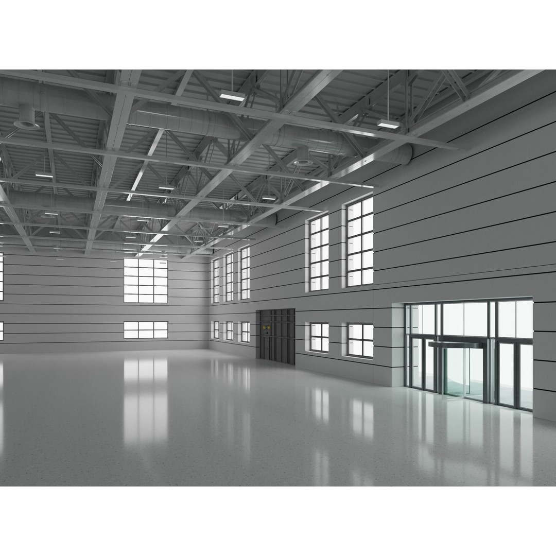 Warehouse 3D Model – Industrial Building with Exterior & Interior - View 11