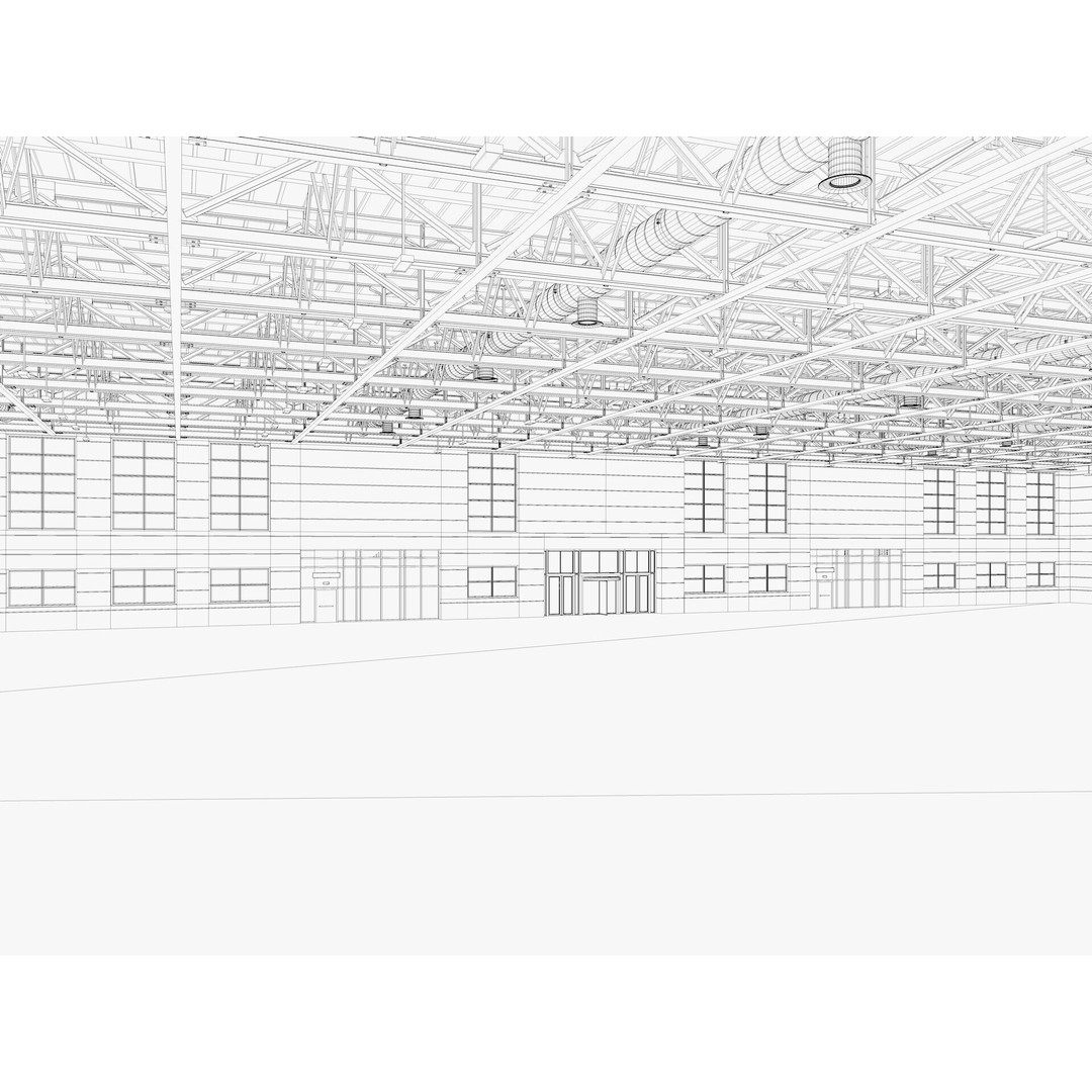 Warehouse 3D Model – Industrial Building with Exterior & Interior - View 21
