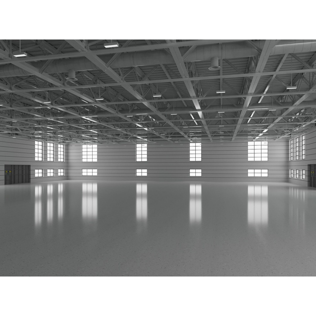 Warehouse 3D Model – Industrial Building with Exterior & Interior - View 6