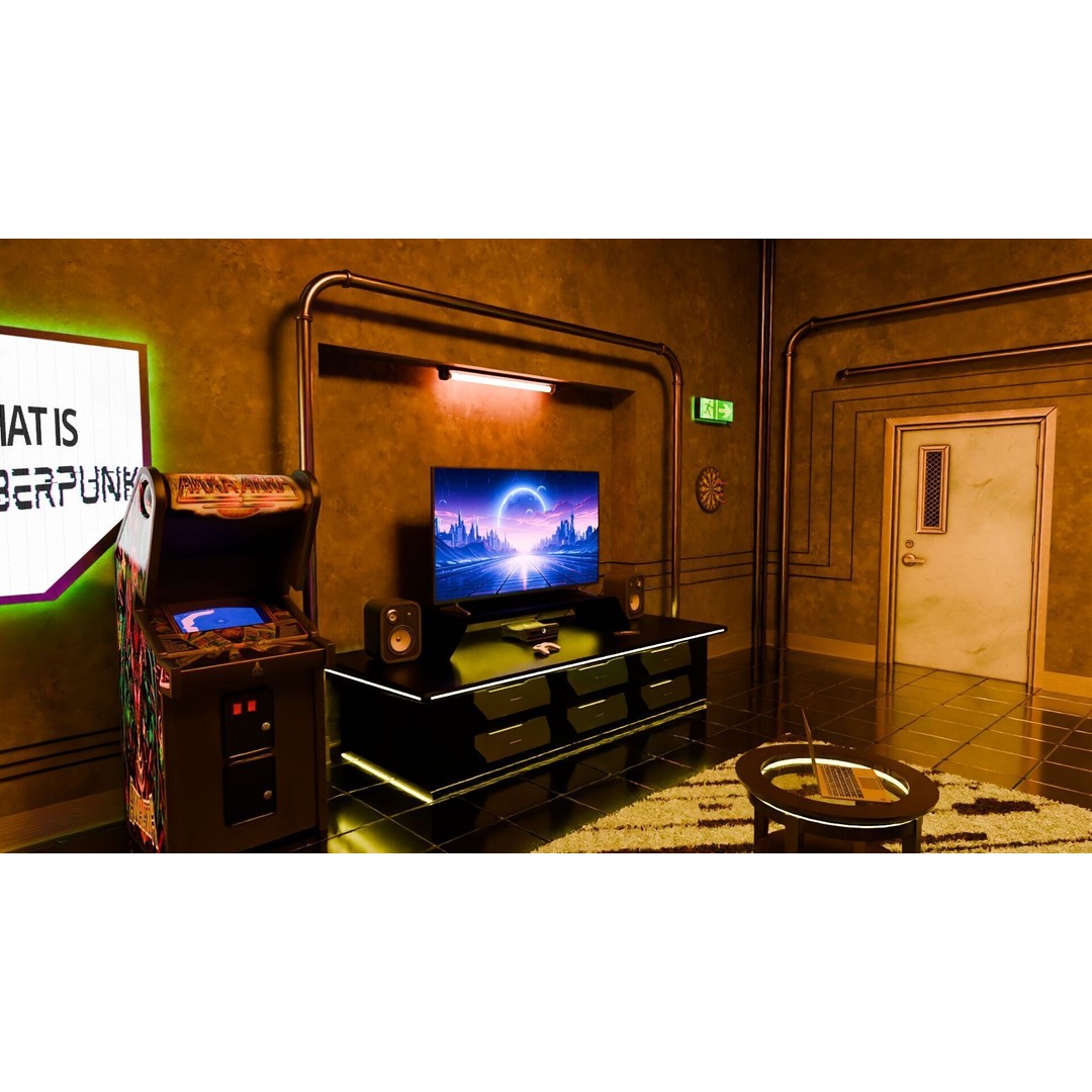 Cyberpunk Room 3D Model – Futuristic Interior with Detailed Design, Blender - View 5