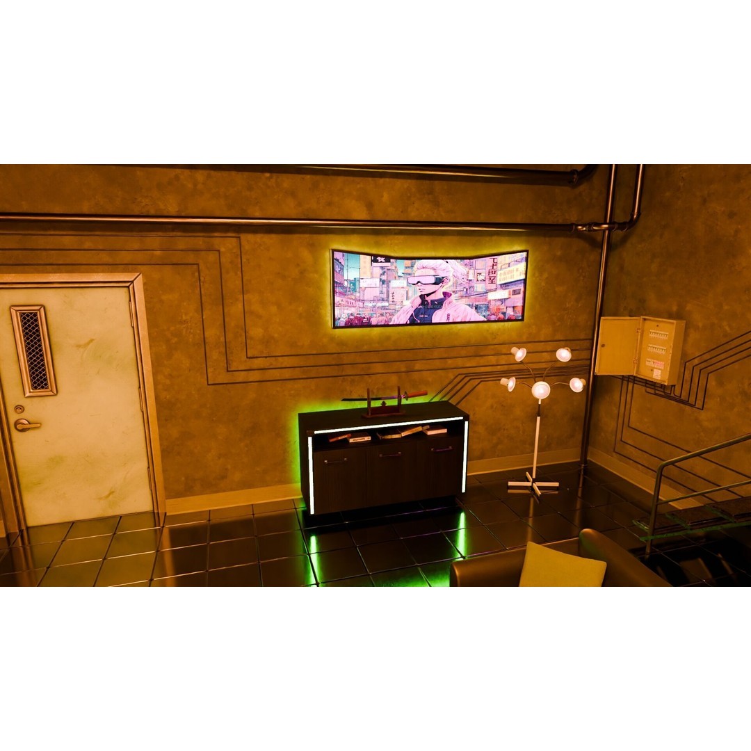 Cyberpunk Room 3D Model – Futuristic Interior with Detailed Design, Blender - View 7