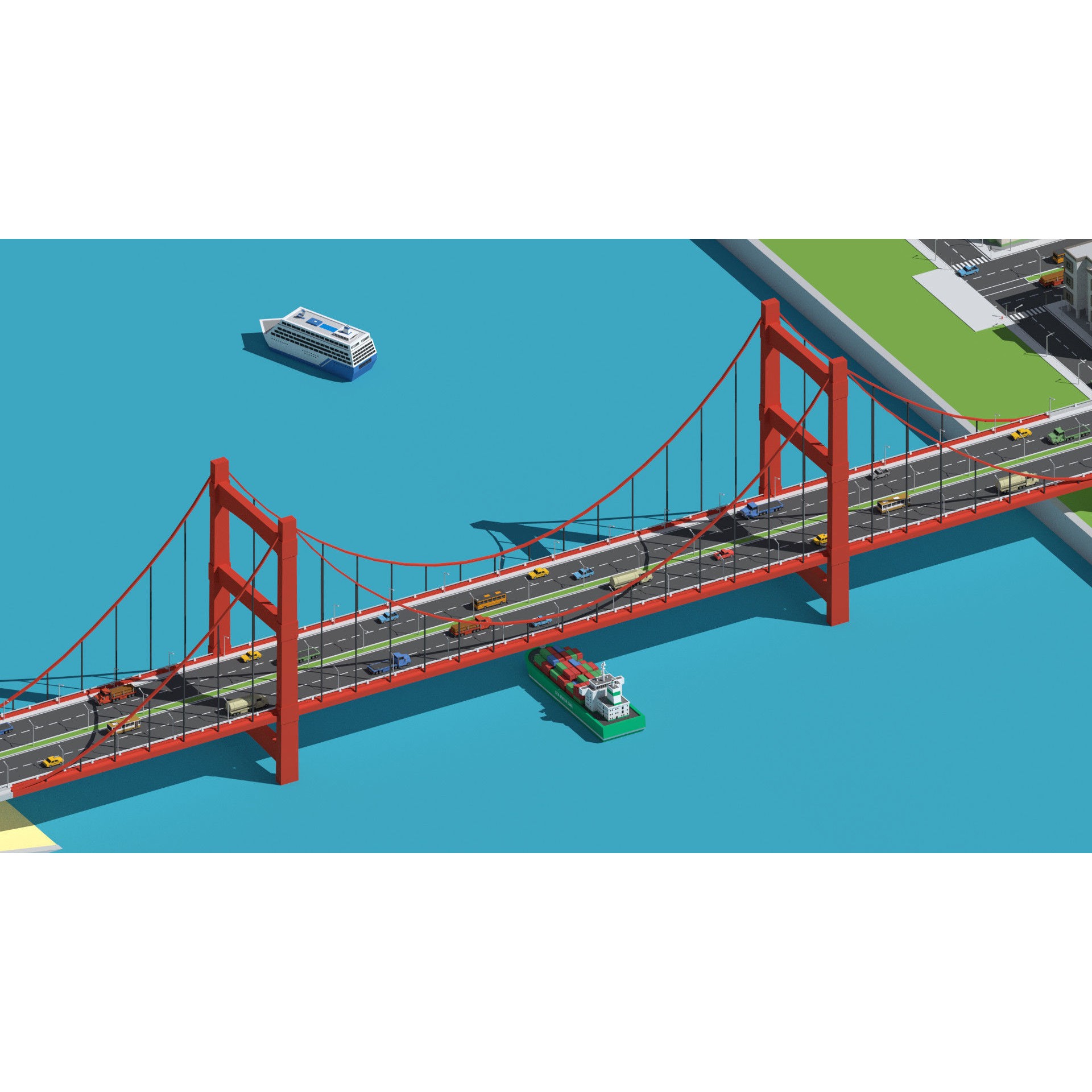 SimplePoly Urban - Low-Poly Game-Ready 3D Model - View 15