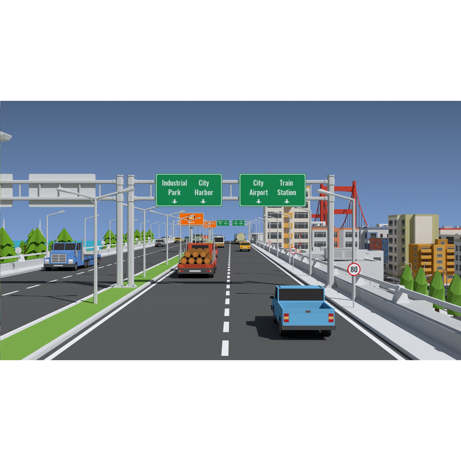 SimplePoly Urban - Low-Poly Game-Ready 3D Model - View 16