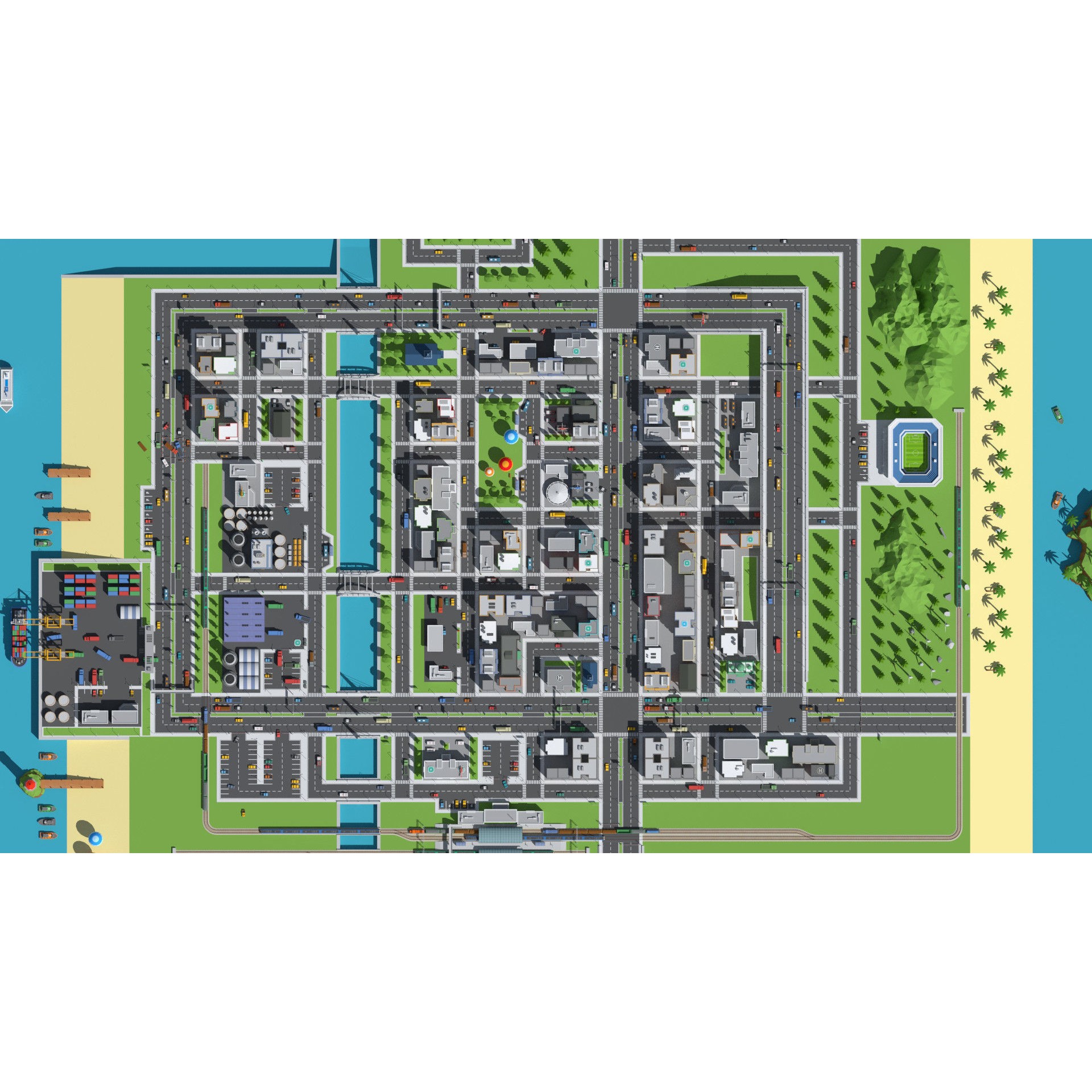 SimplePoly Urban - Low-Poly Game-Ready 3D Model - View 19