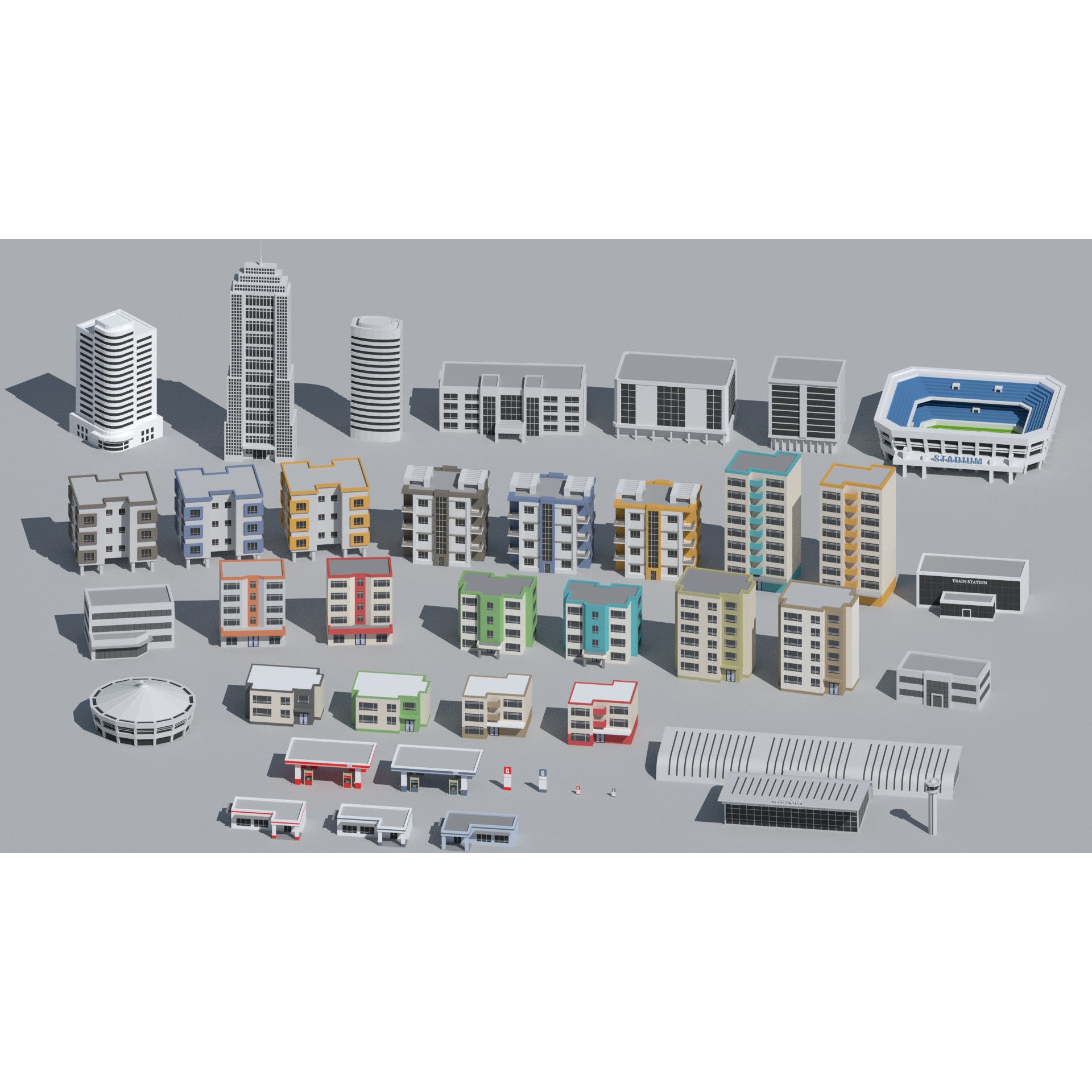 SimplePoly Urban - Low-Poly Game-Ready 3D Model - View 21