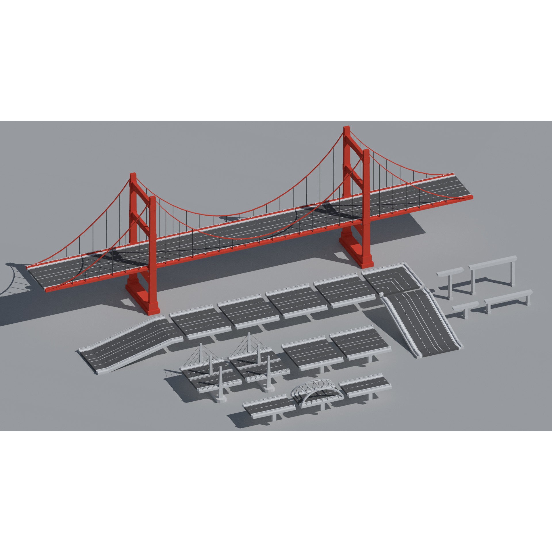 SimplePoly Urban - Low-Poly Game-Ready 3D Model - View 25