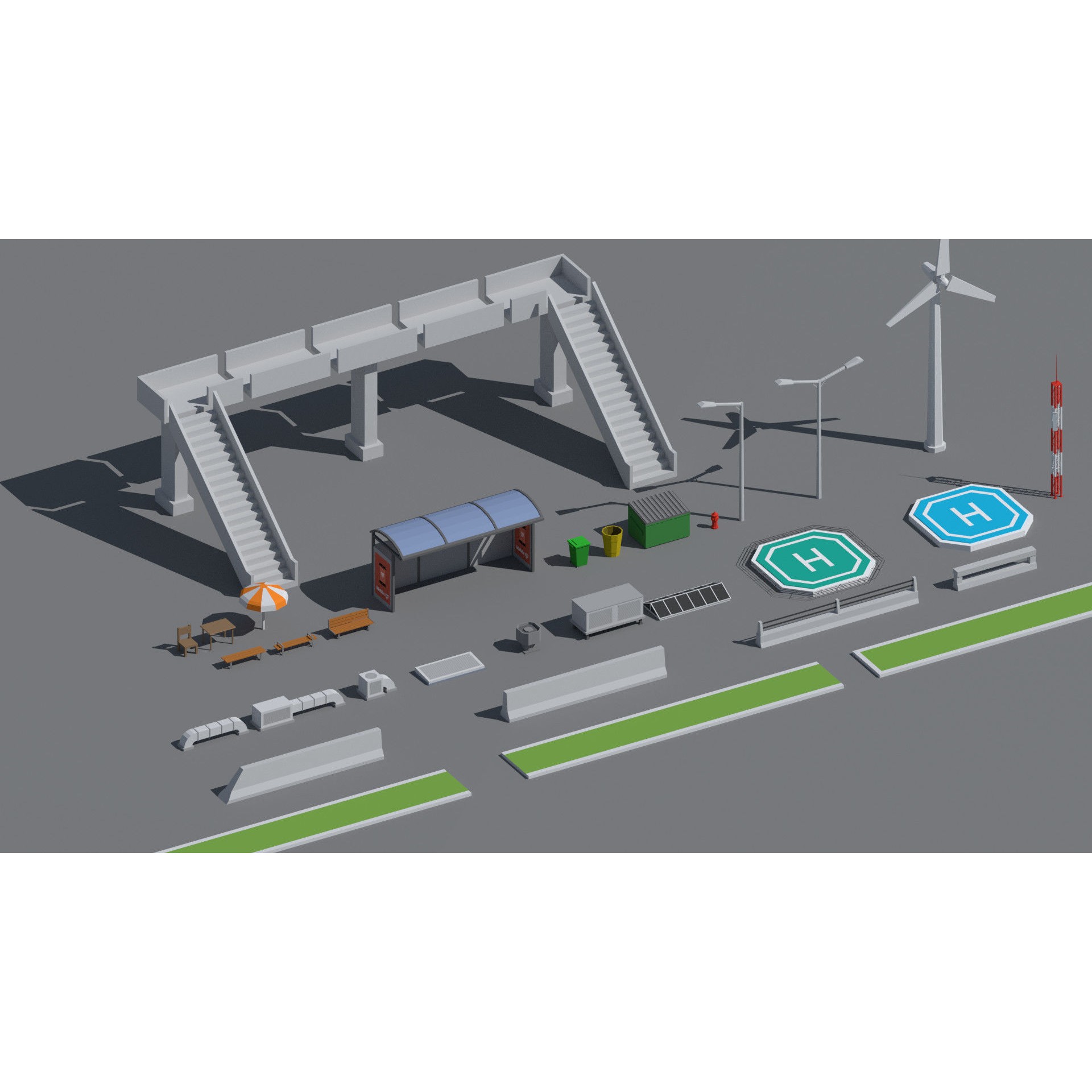 SimplePoly Urban - Low-Poly Game-Ready 3D Model - View 28