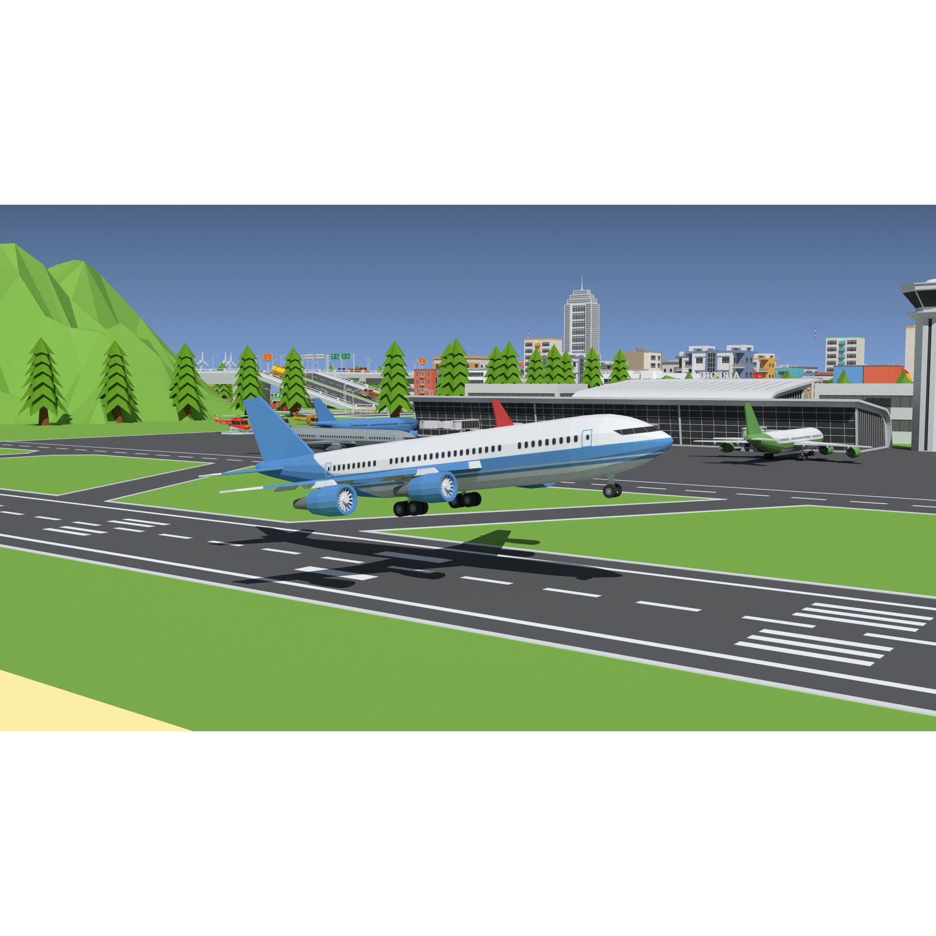 SimplePoly Urban - Low-Poly Game-Ready 3D Model - View 7