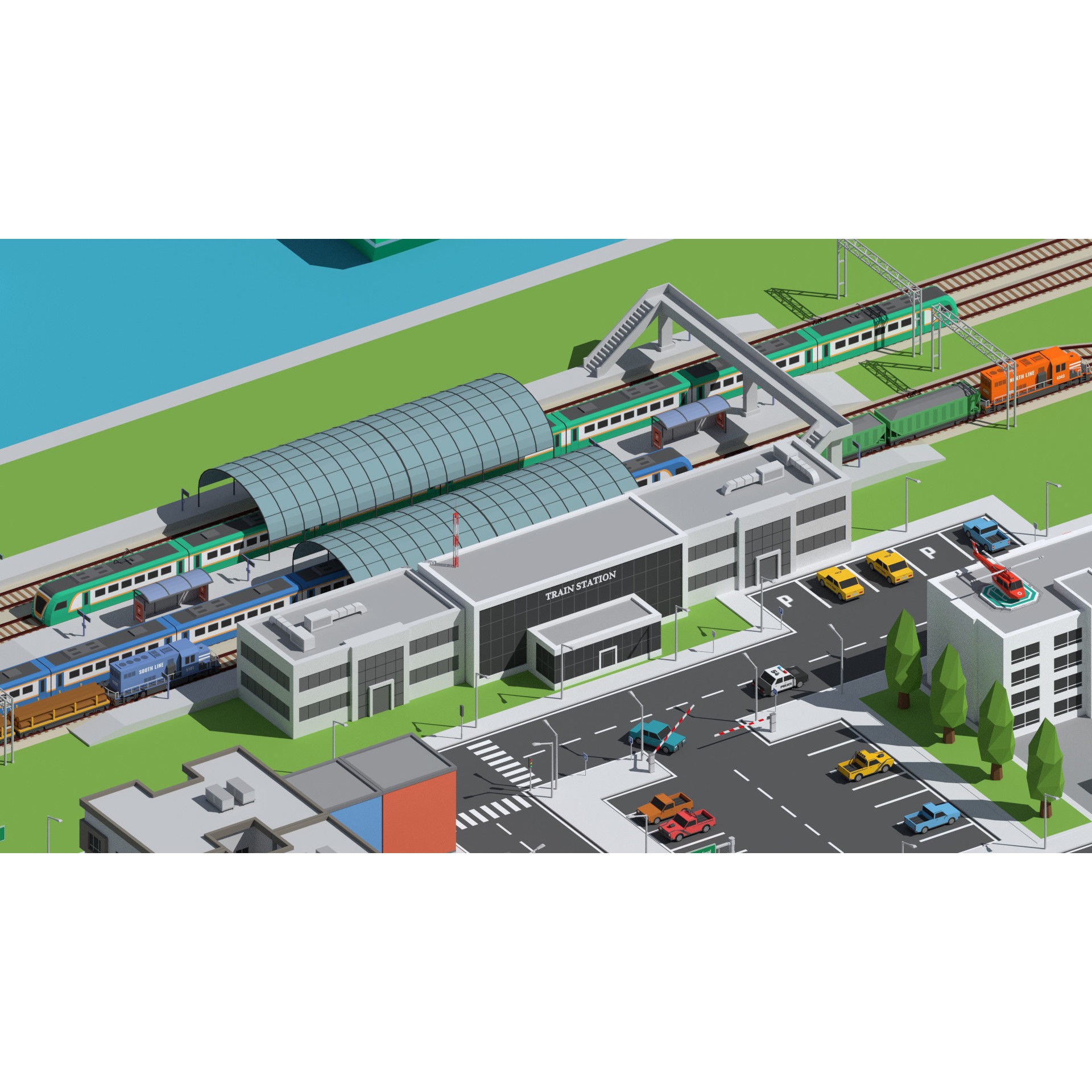 SimplePoly Urban - Low-Poly Game-Ready 3D Model - View 8