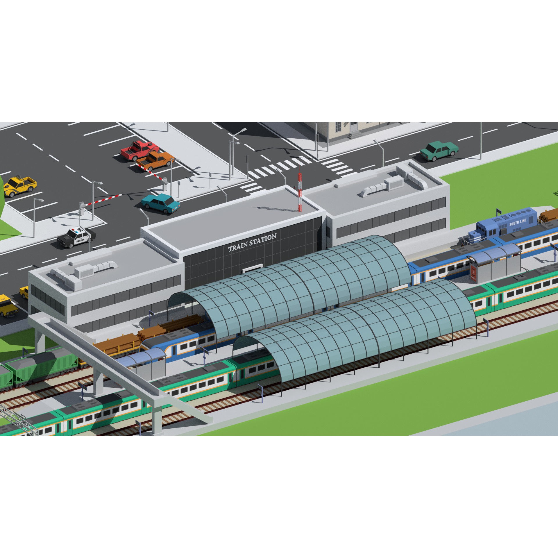 SimplePoly Urban - Low-Poly Game-Ready 3D Model - View 9