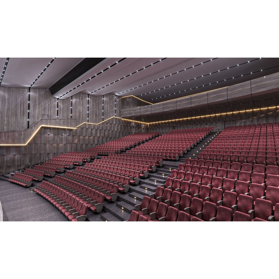 Concert Hall 3D Model – Low Poly Interior Asset, FBX, OBJ - View 5