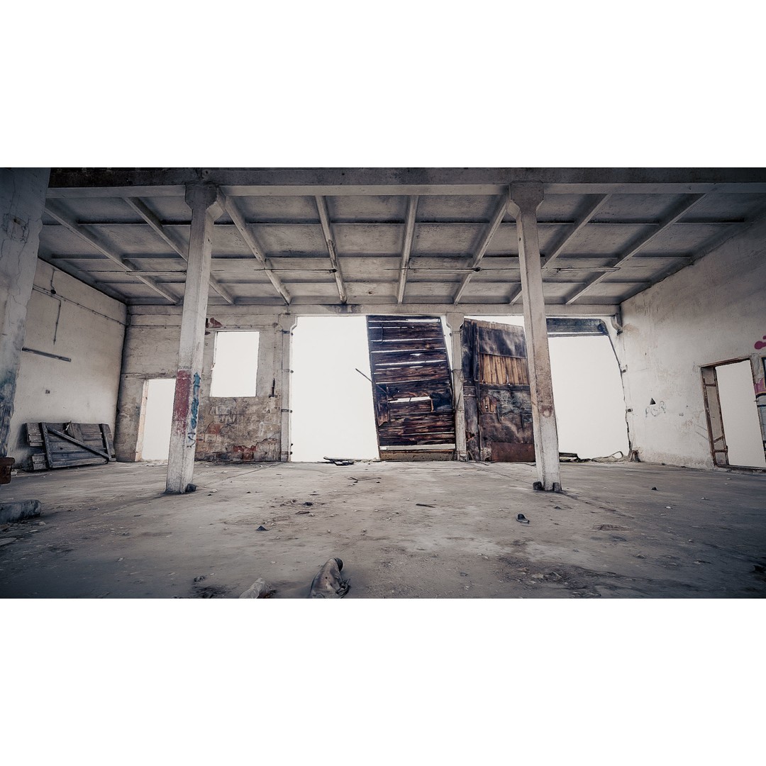 Large Garage Hall 3D Model – Photogrammetry Scanned Interior, FBX - View 4