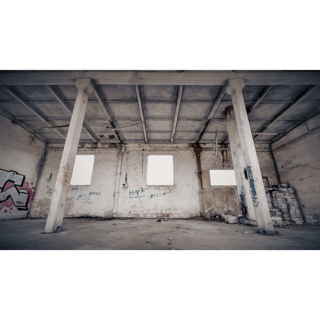 Large Garage Hall 3D Model – Photogrammetry Scanned Interior, FBX - View 5