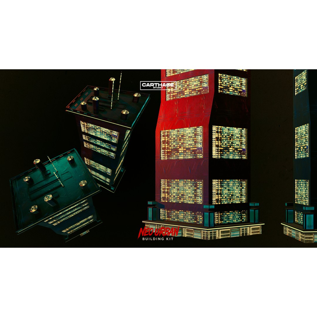 Stylized Building 3D Model – Low Poly Game Asset, FBX, PBR Textures - View 12