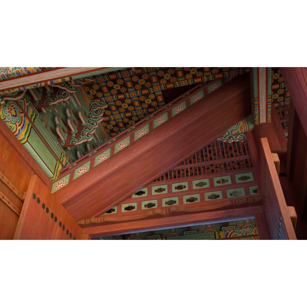 Gyeongbokgung Geunjeongmun Gate 3D Model – Historic Korean Palace, PBR Textures - View 6