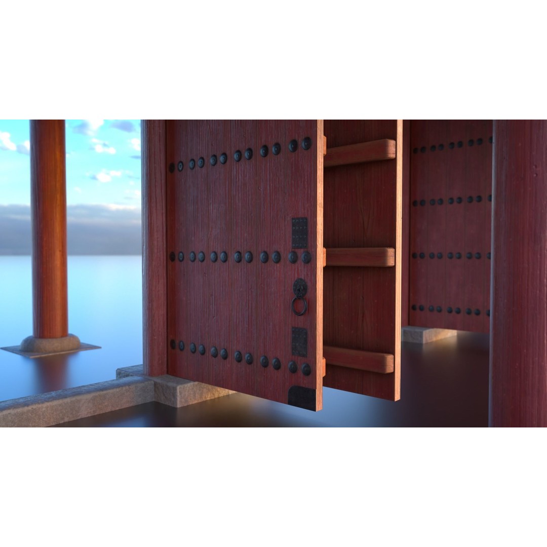 Gyeongbokgung Geunjeongmun Gate 3D Model – Historic Korean Palace, PBR Textures - View 8