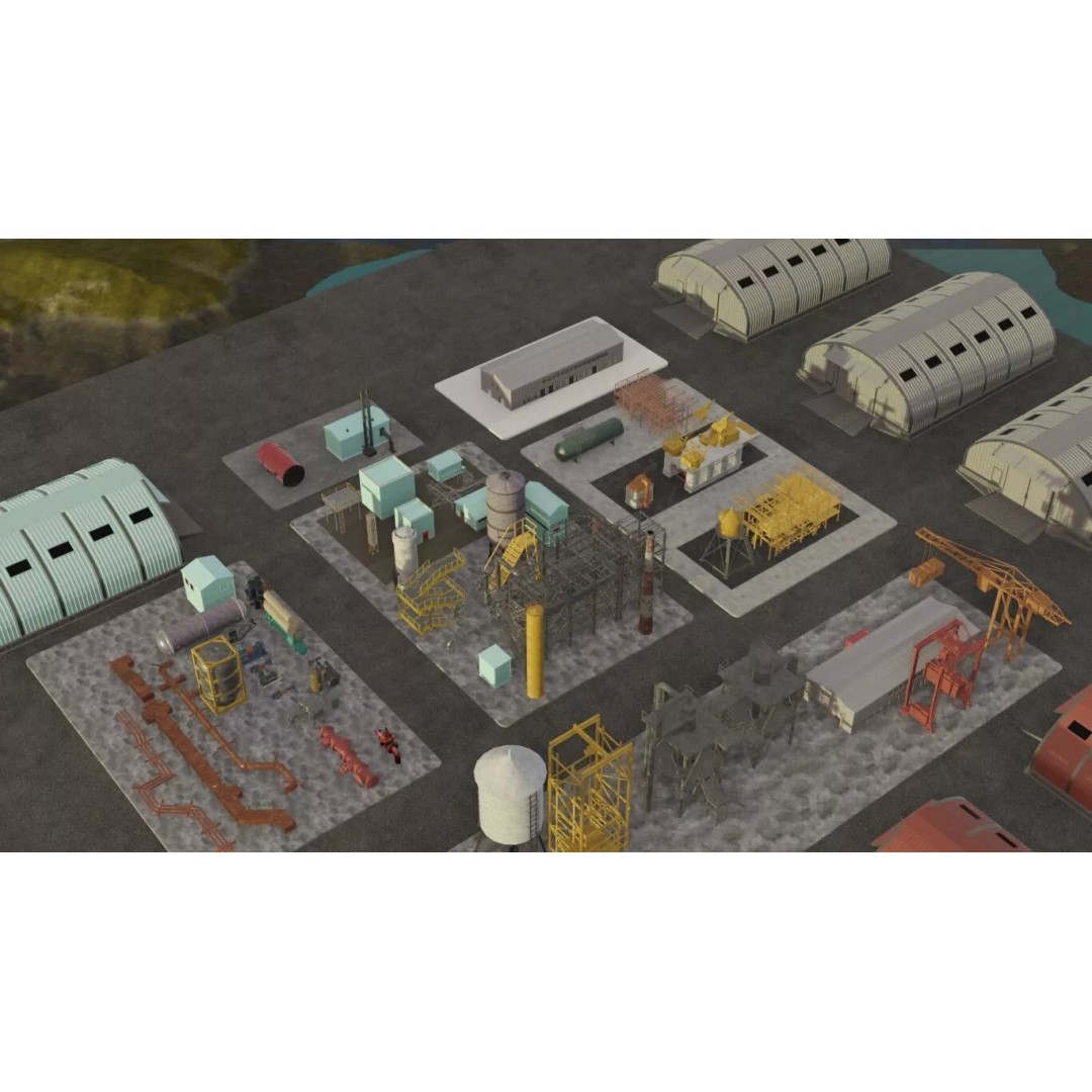 Industrial Complex 3D Model – PBR Exterior Environment for Blender