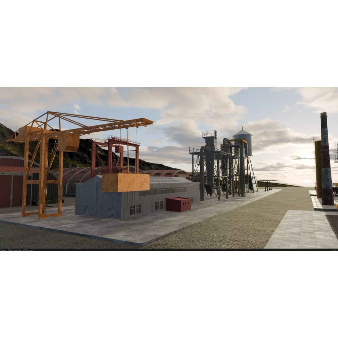 Industrial Complex 3D Model – PBR Exterior Environment for Blender - View 11
