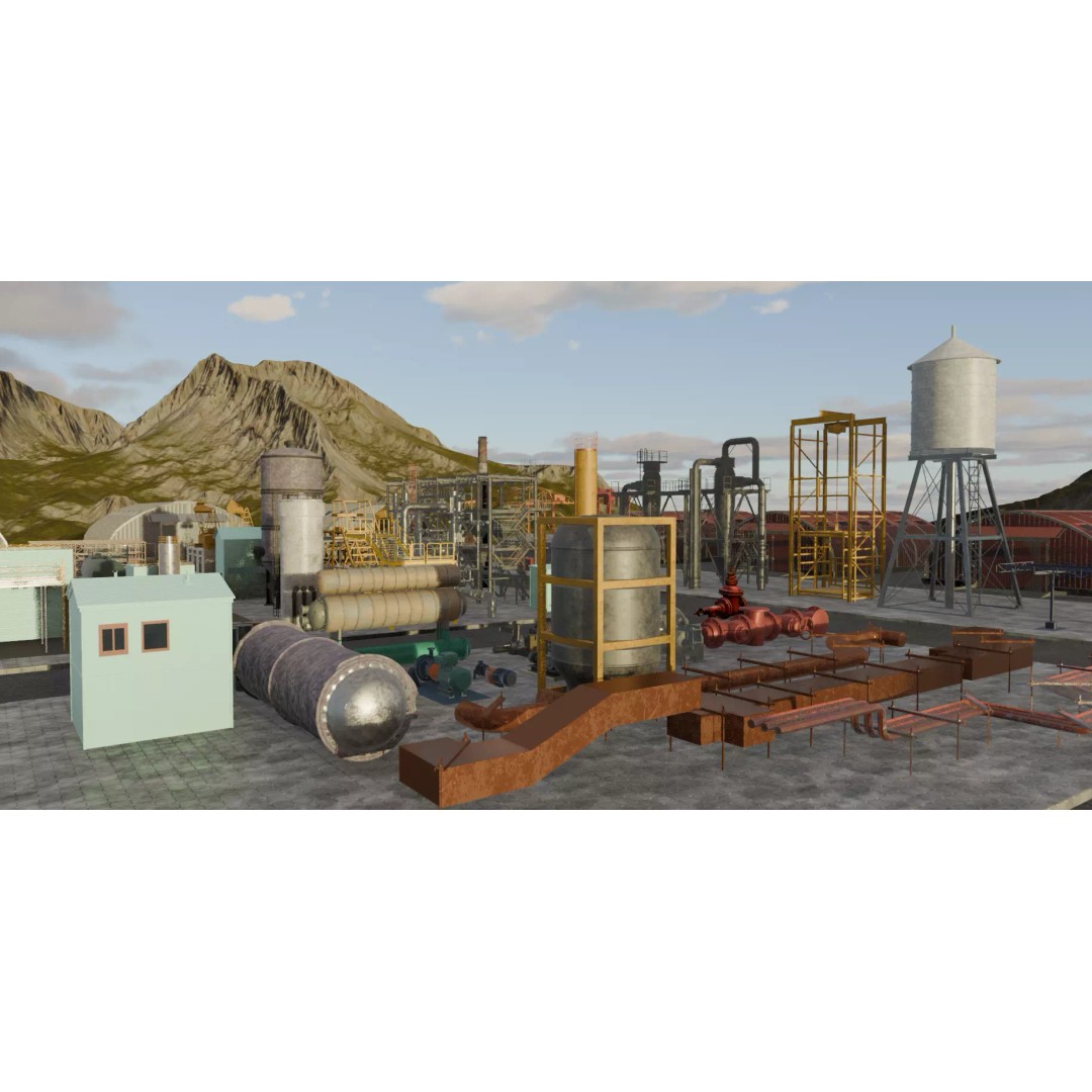 Industrial Complex 3D Model – PBR Exterior Environment for Blender - View 2