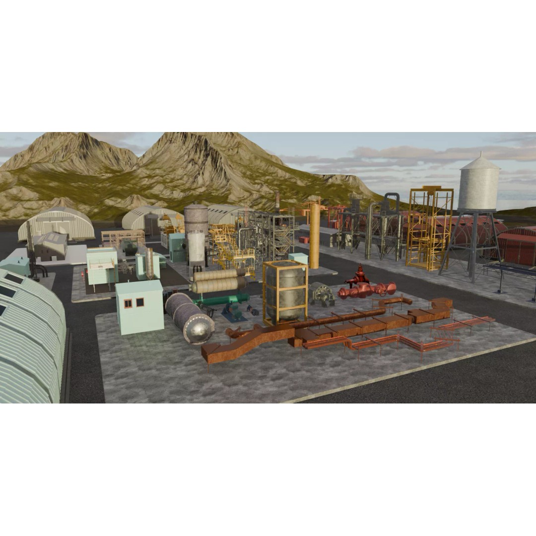 Industrial Complex 3D Model – PBR Exterior Environment for Blender - View 3