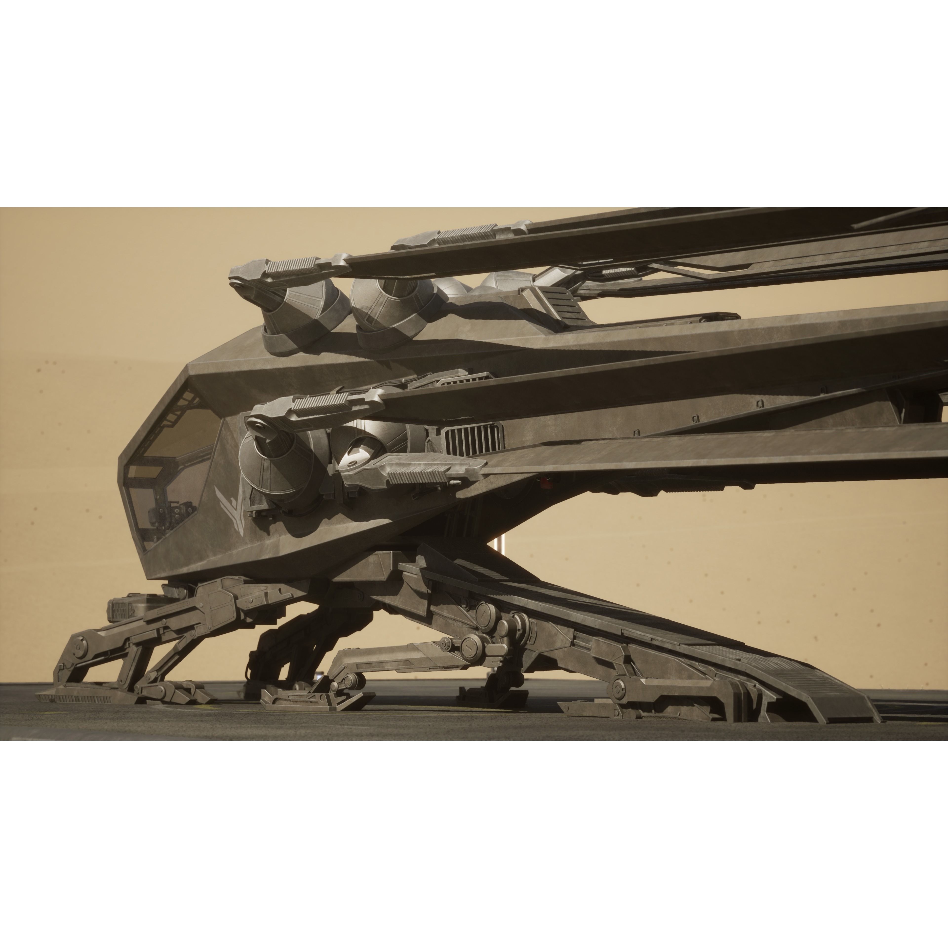 Atreides Ornithopter - Low-Poly Game-Ready 3D Model - View 6