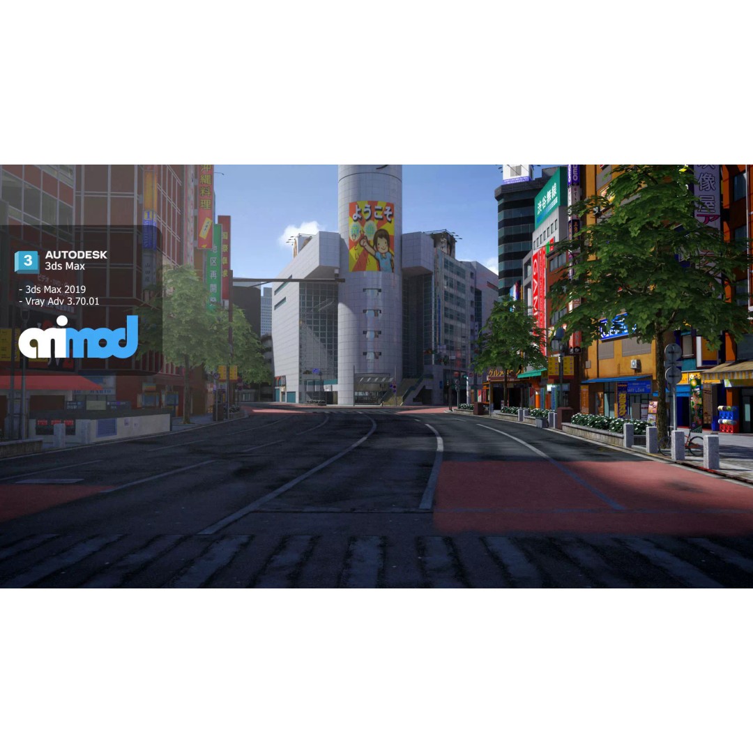 Shibuya 109 3D Model – Detailed Exterior Mall Asset, FBX - View 2